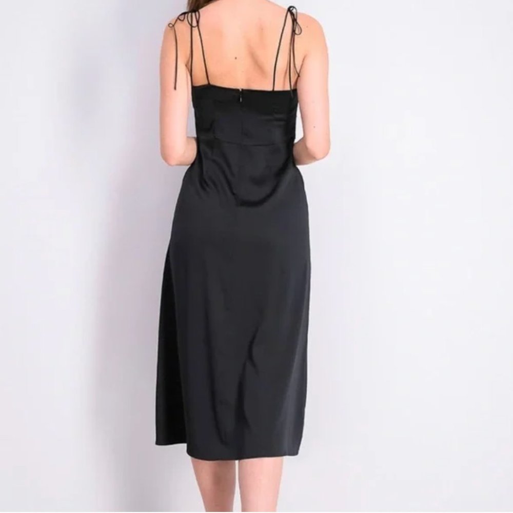 Danielle Bernstein Satin Slip Dress in Black, 10 NWT - Picture 6 of 8